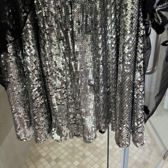 Dress the Population Tahani Sequin Floral Appliqué Cocktail Dress-sz medium-NWT - Picture 7 of 10